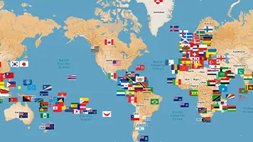 Courtesy Flag Map