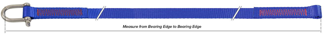 Webbing Jackstays bearing edge to bearing edge
