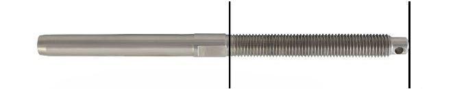 open body swage stud thread length explained