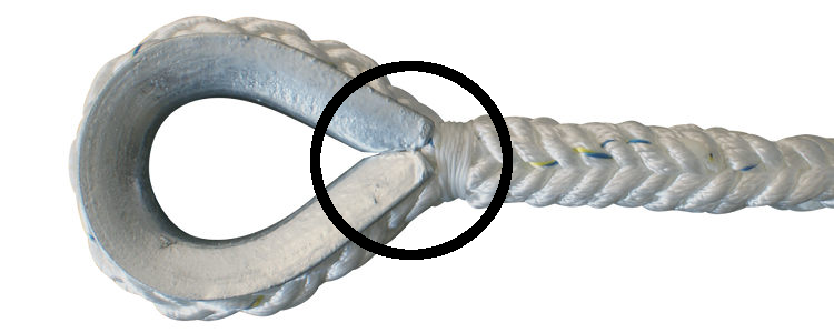 Thimble splice throat