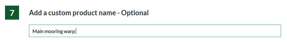 Custom Product Name